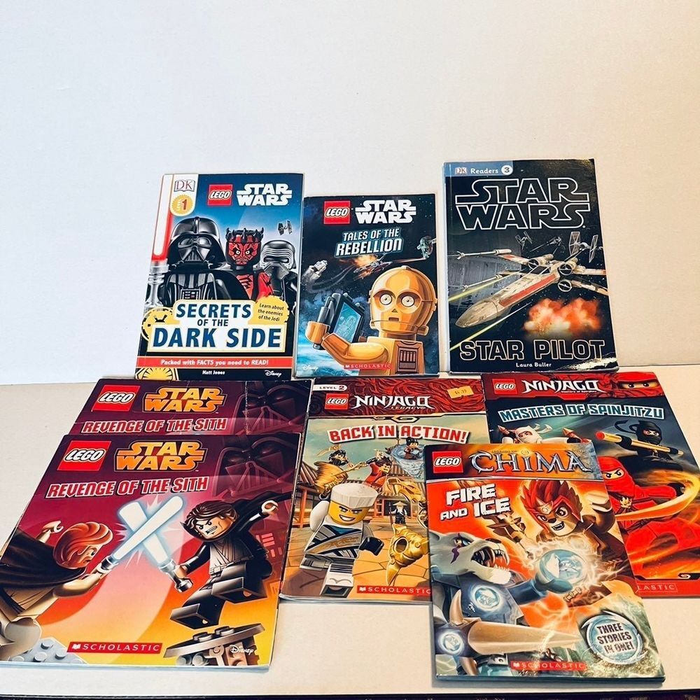 Bundle of young children LEGO books.‎ Used in fair condition.